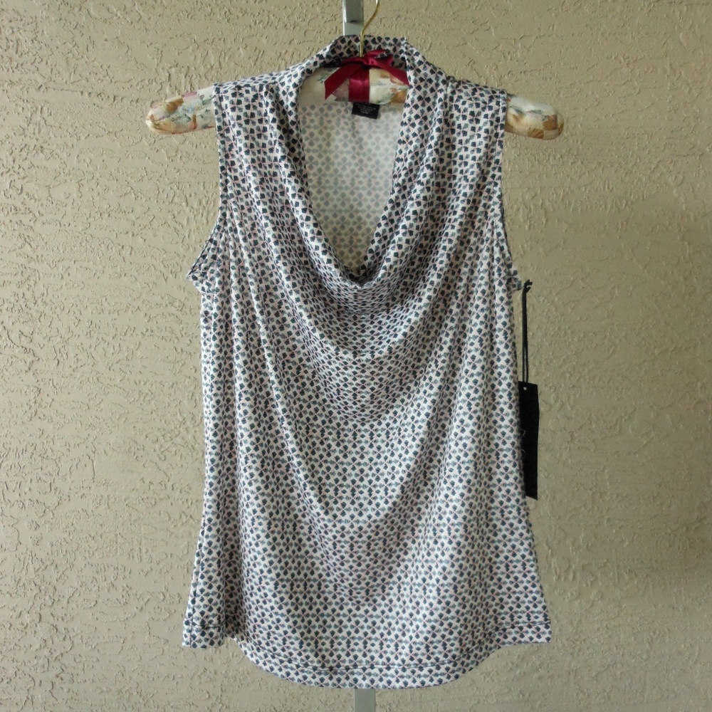 NU OPTIONS Cowl Neck Sleeveless Top